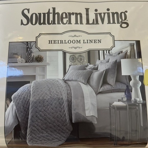 Bundle Of Southern Living Heirloom Wash Linen Euro Shams.